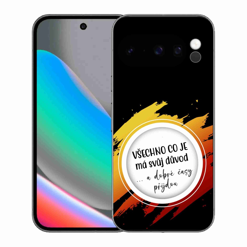 Gél borítás mmCase a Google Pixel 10 Pro készülékhez - Idézet 3 fekete háttér