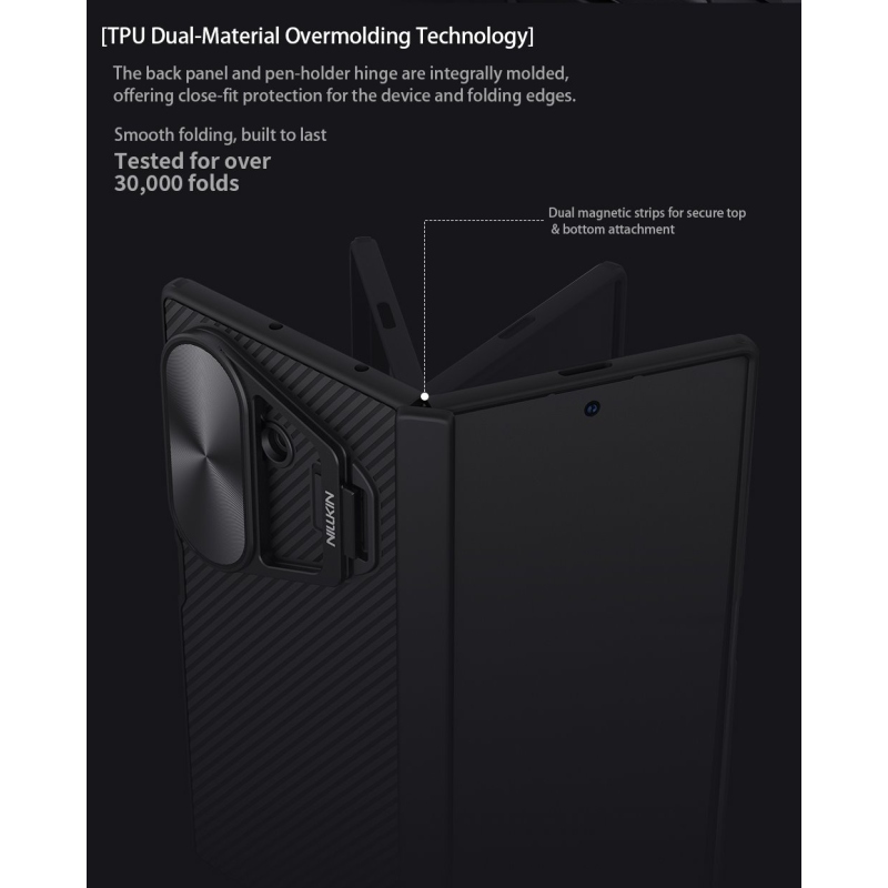 Nillkin CamShield Prop mágneses hátlap Samsung Galaxy Z Fold 7 Fekete fekete