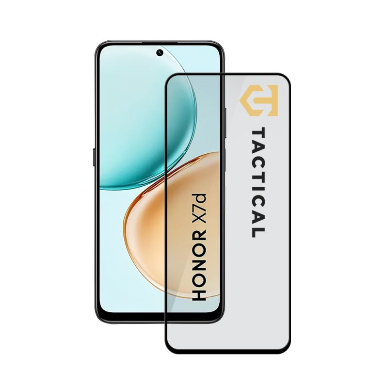 Taktikai üvegpajzs 5D üveg a Honor X7d fekete készülékhez
