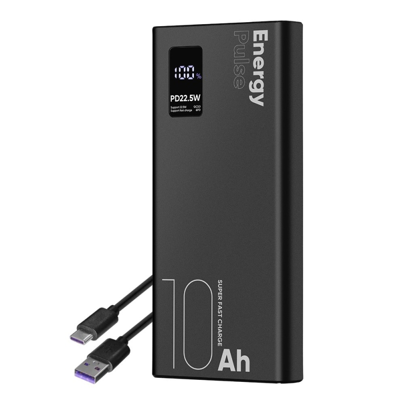 CSOMAG:ME EnergyPulse Powerbank 10000mAh 22.5W fekete
