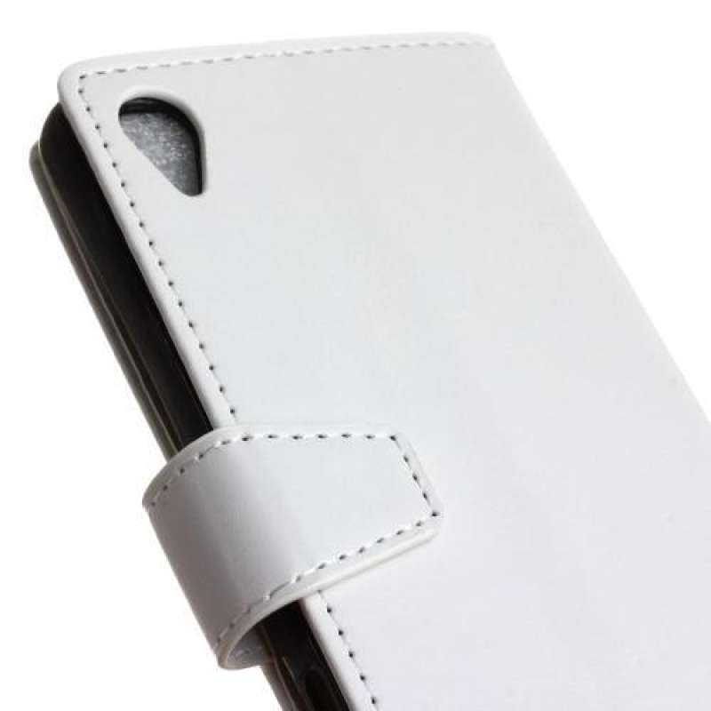Könyv PU bőr tok Sony Xperia X-hez - fehér