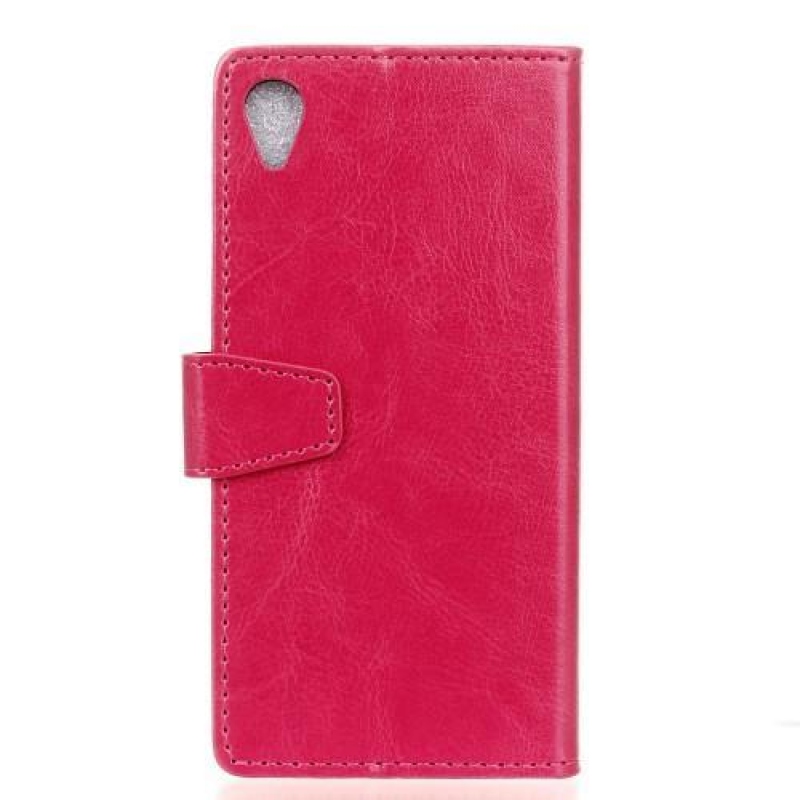 Könyv PU bőr tok Sony Xperia X-hez - rózsaszínű