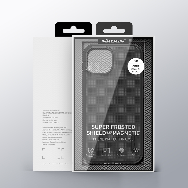 Nillkin Super Frosted PRO mágneses hátlap Apple iPhone 13/14 készülékhez Fekete