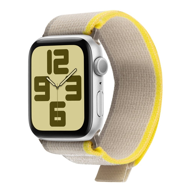 PACK:ME Textil szíj Apple Watch 42-49mm M-L bézs/sárga színű órához