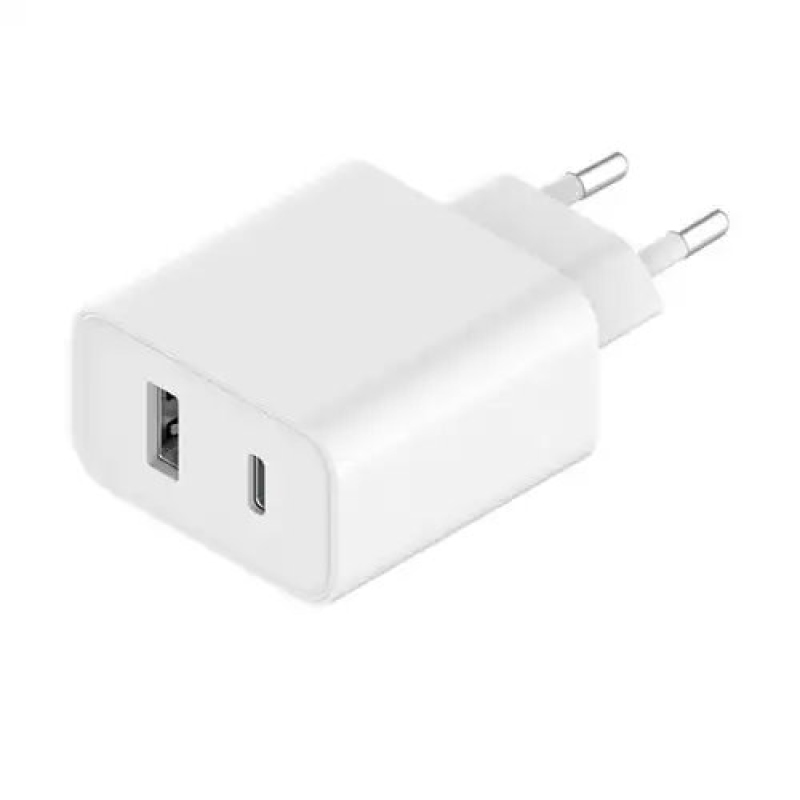 Xiaomi AD332EU USB/USB-C 33W-os utazási töltő fehér színben