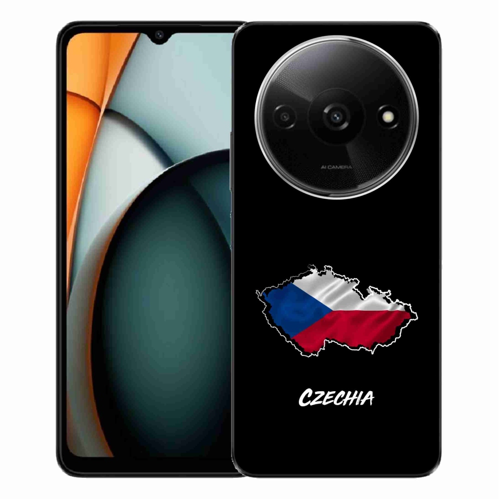 Gél borítás mmCase a Xiaomi Redmi A3-hoz - Csehország fekete háttérrel