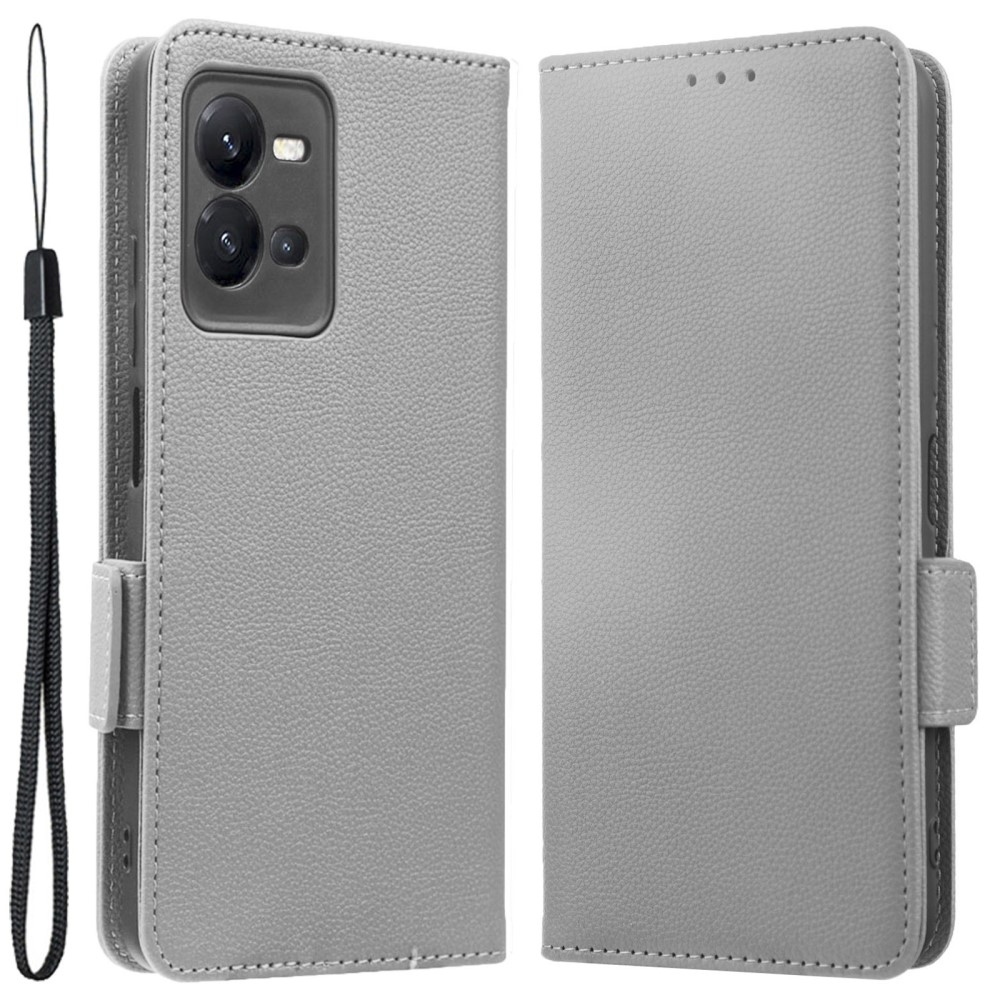 Tárcás könyv tok a Vivo X80 Lite-hoz - szürke