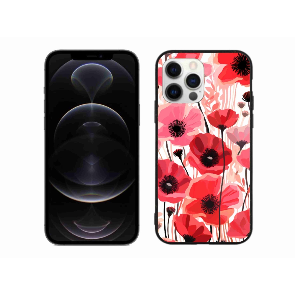 Zselés borítás mmCase iPhone 12 Pro Max készülékhez - mákos 1