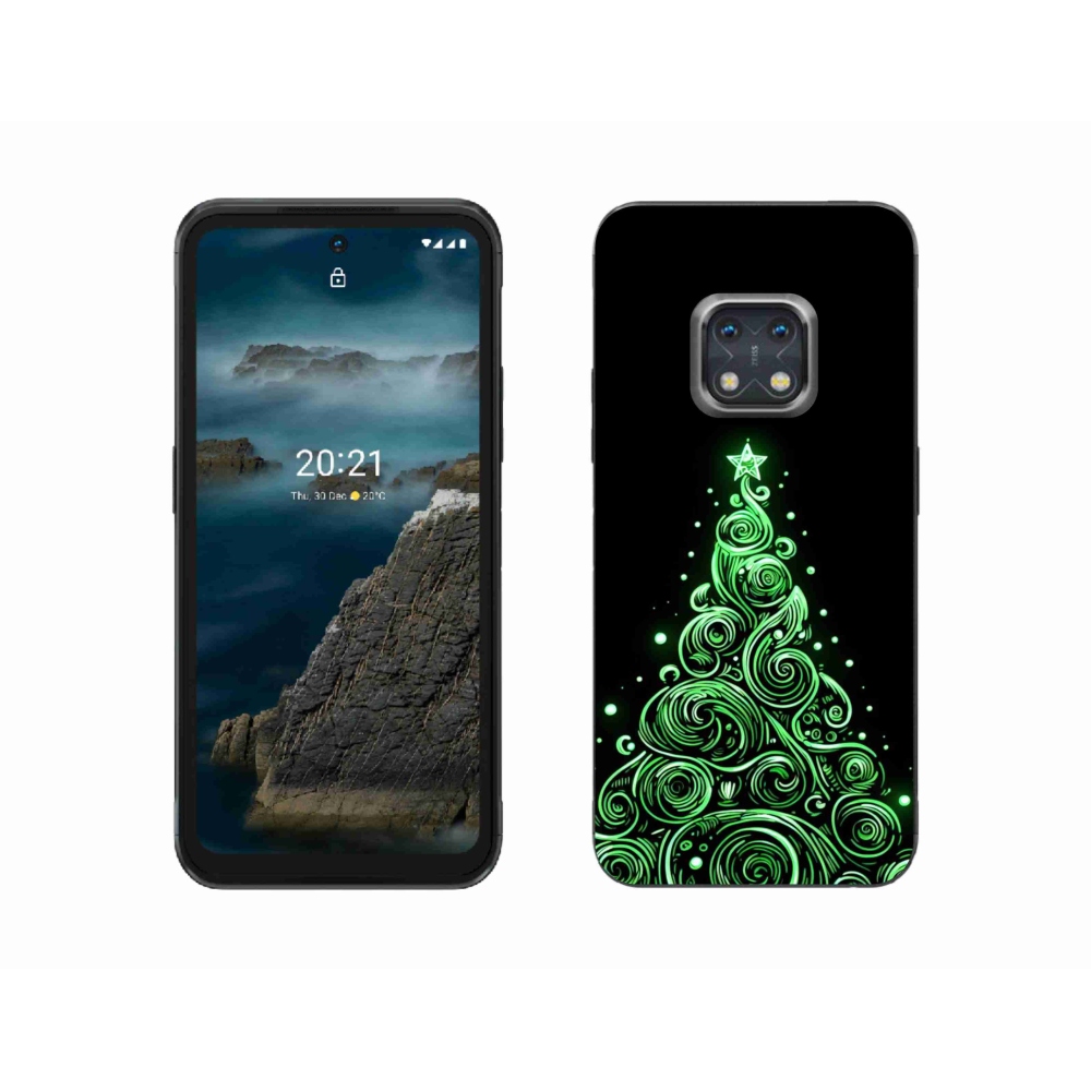 Zselés borítás mmCase a Nokia XR20 készülékhez - neon karácsonyfa 3