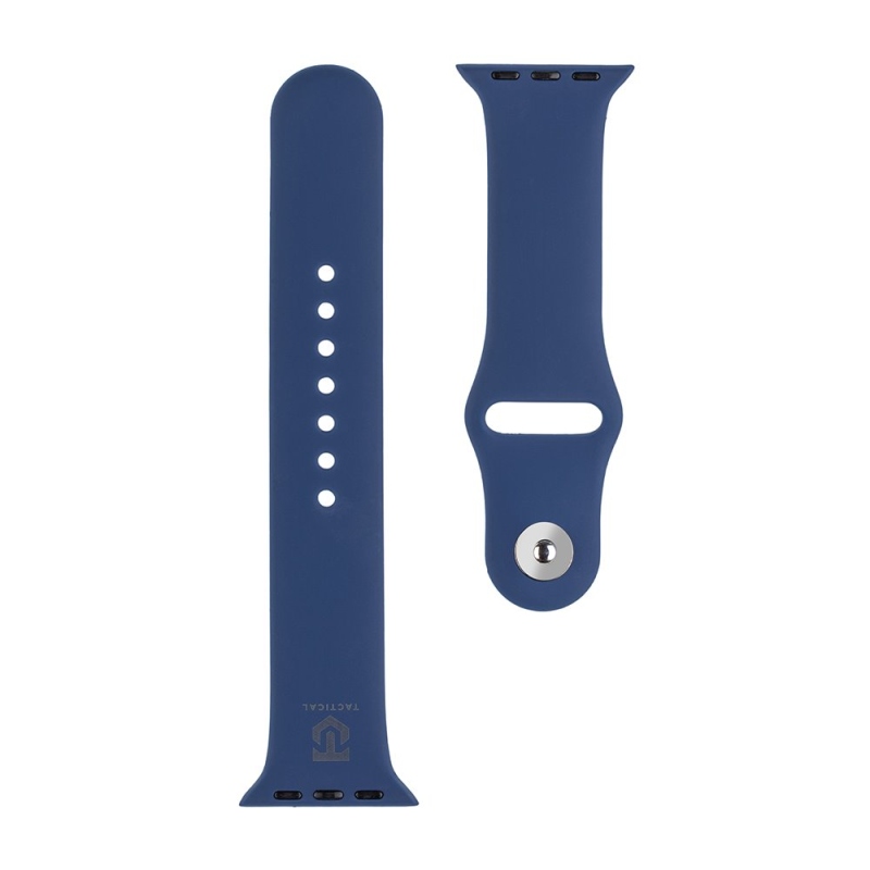 Tactical 838 Szilikon szíj Apple Watch 1/2/3/4/4/5/6/7/8/9/SE 42/44/45/45/49mm-es Apple Watch-hoz, sötétkék színű