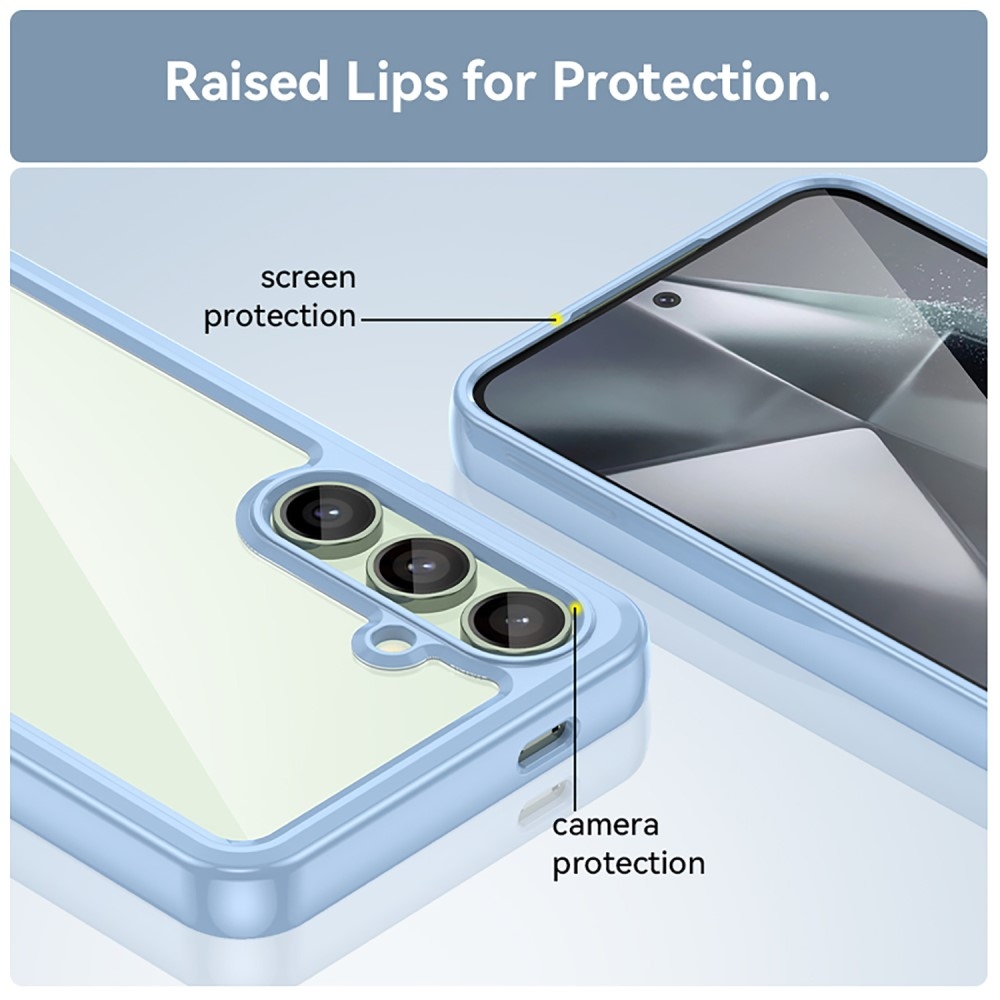 Gél tok kemény hátlappal Samsung Galaxy S24 FE készülékhez - kék
