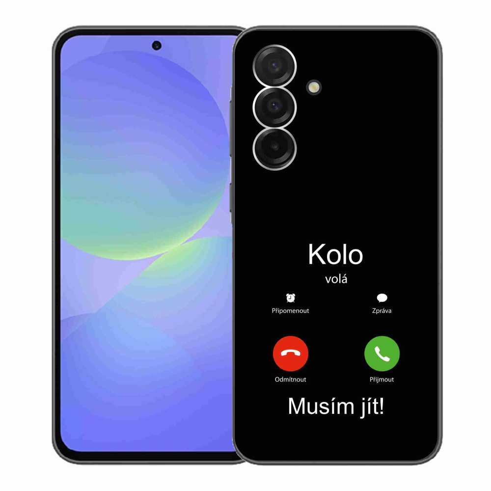 Gél borító mmCase Samsung Galaxy A36 5G - kerek hívások fekete háttérrel
