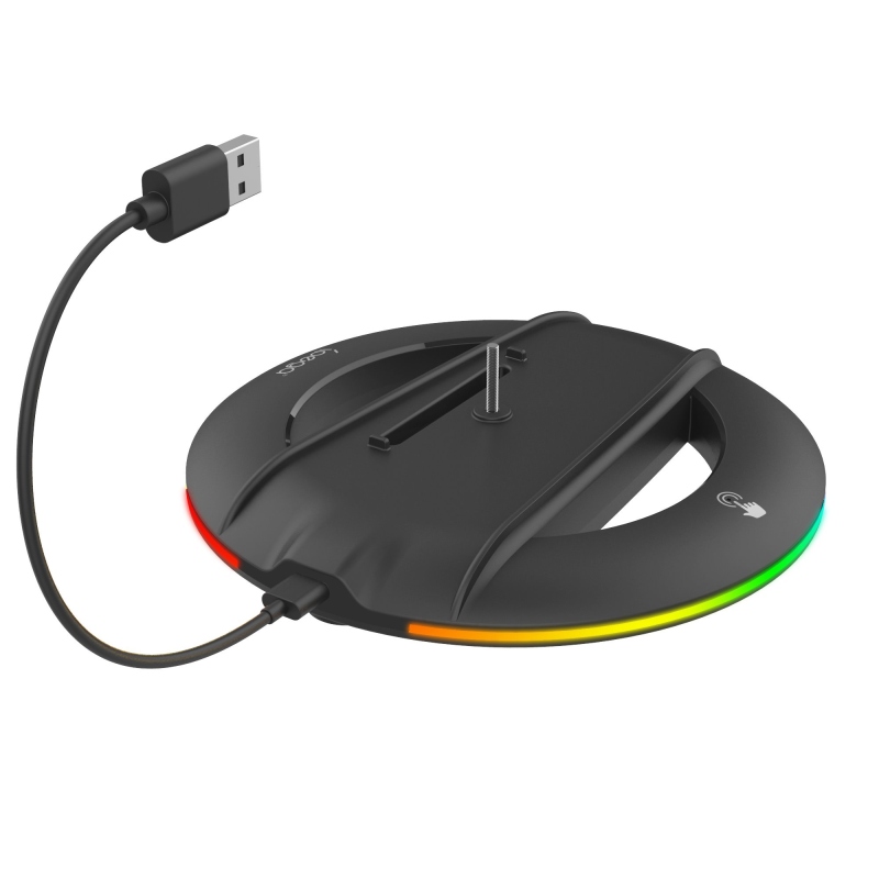 iPega P5S025S Függőleges állvány RGB-vel a PS5 Slimhez Fekete