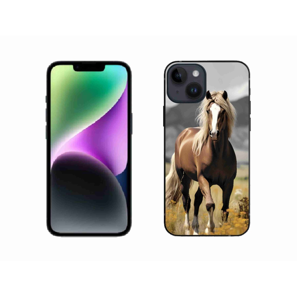 Zselés borítás mmCase iPhone 14 készülékhez - barna ló 1