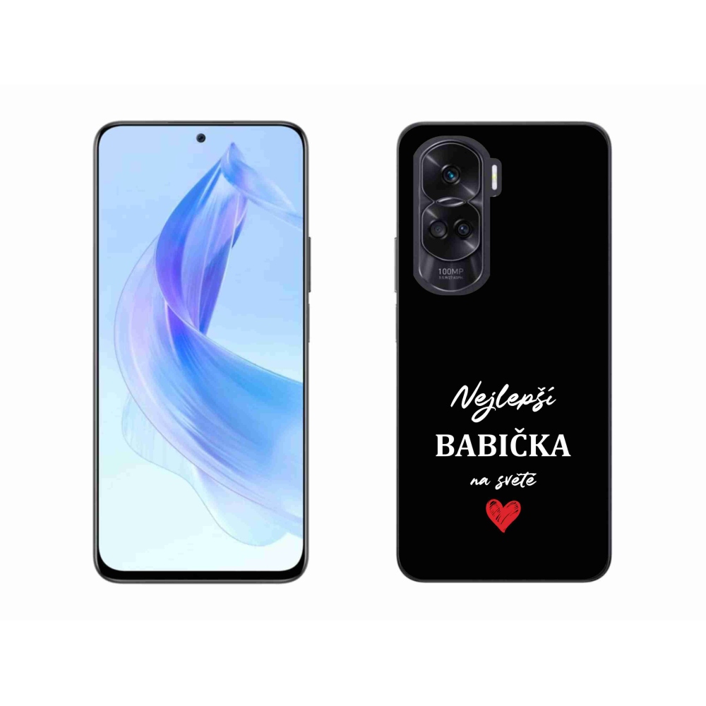 Gél borító mmCase a Honor 90 Lite számára - Legjobb nagyi 1 fekete háttérrel