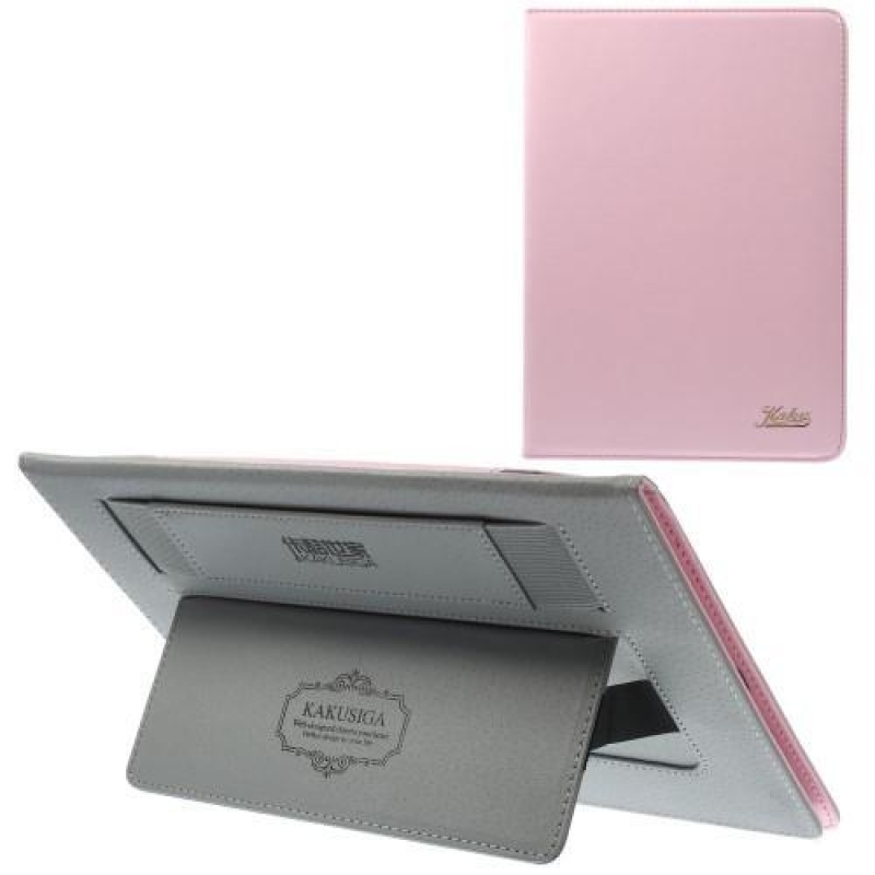 Kusi PU bőr tok állvánnyal iPad Air 2 készülékhez - rózsaszín