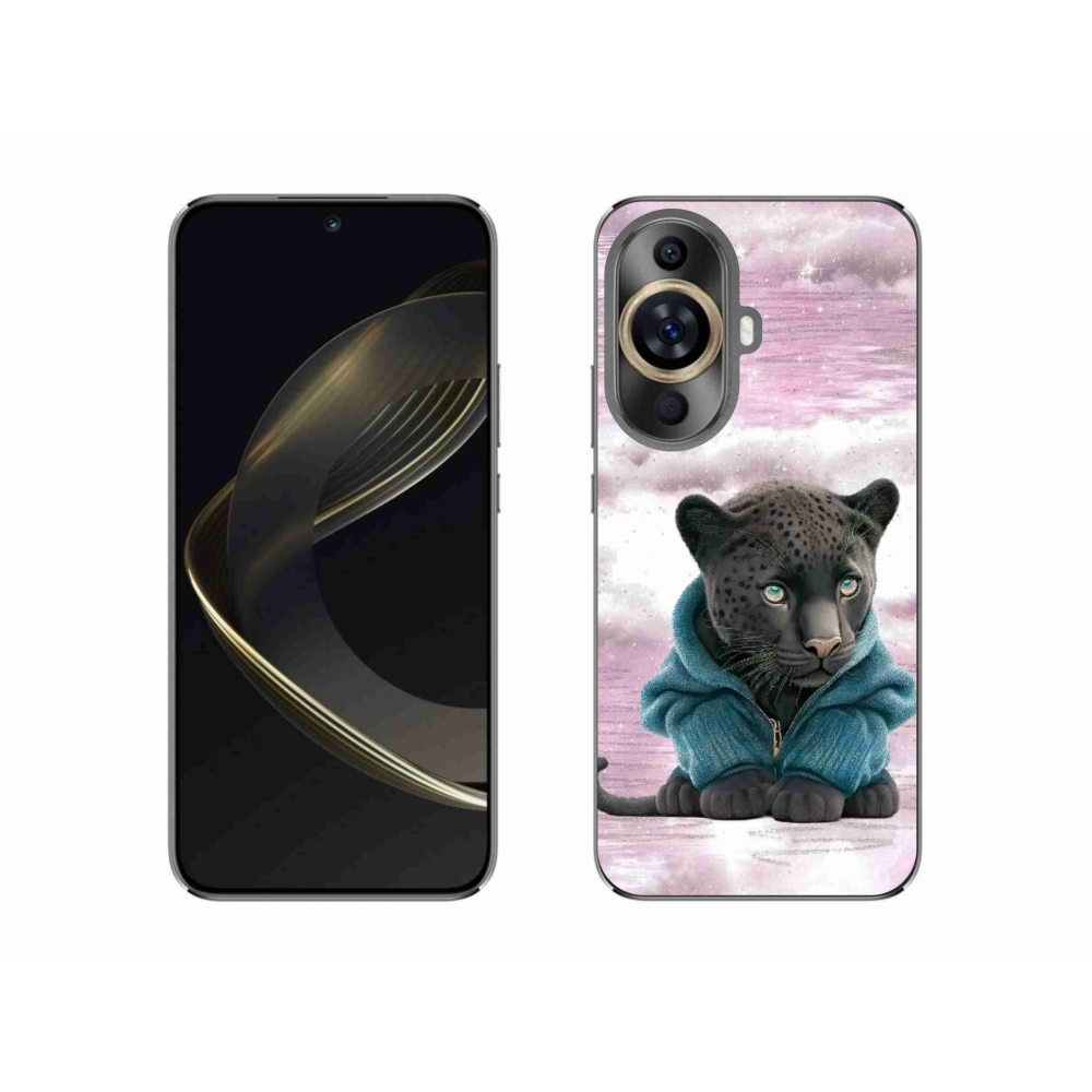 Gél borítás mmCase a Huawei Nova 11-hez - fekete párduc pulóverben
