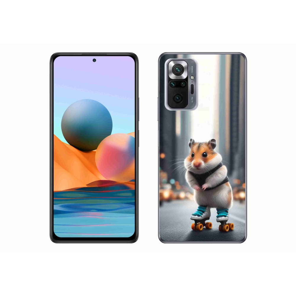 Gél borítás mmCase a Xiaomi Redmi Note 10 Pro számára - hörcsög a korcsolyán