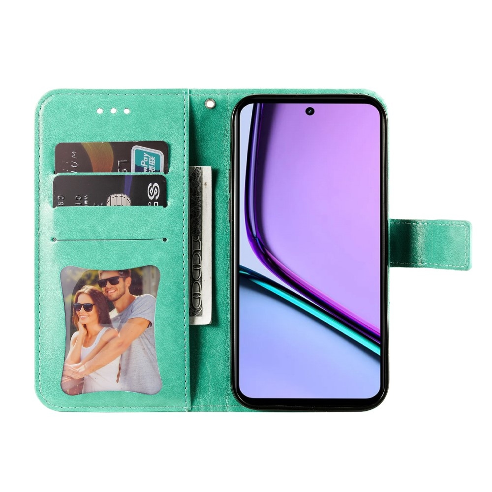 Mandala könyvtáska a Realme C67 készülékhez - teal színű