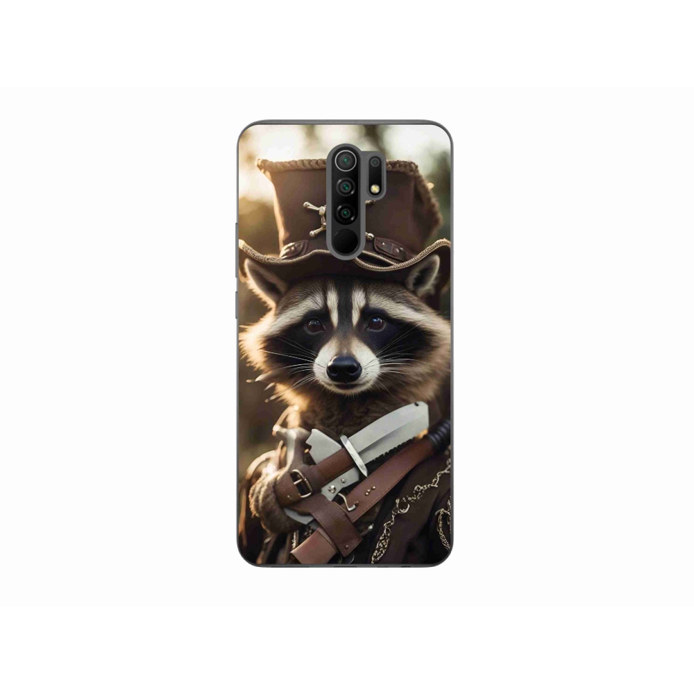 Gél borító mmCase a Xiaomi Redmi 9-hez - mosómedve egyenruhában