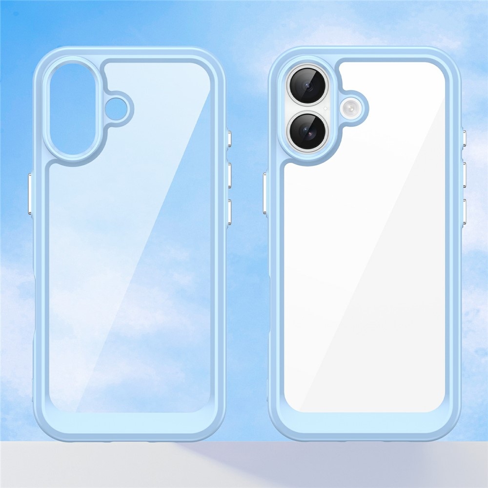 Gél tok fix hátlappal iPhone 17 készülékhez - kék