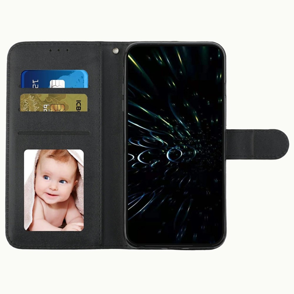 Line könyvtáska a Realme C75 készülékhez - fekete