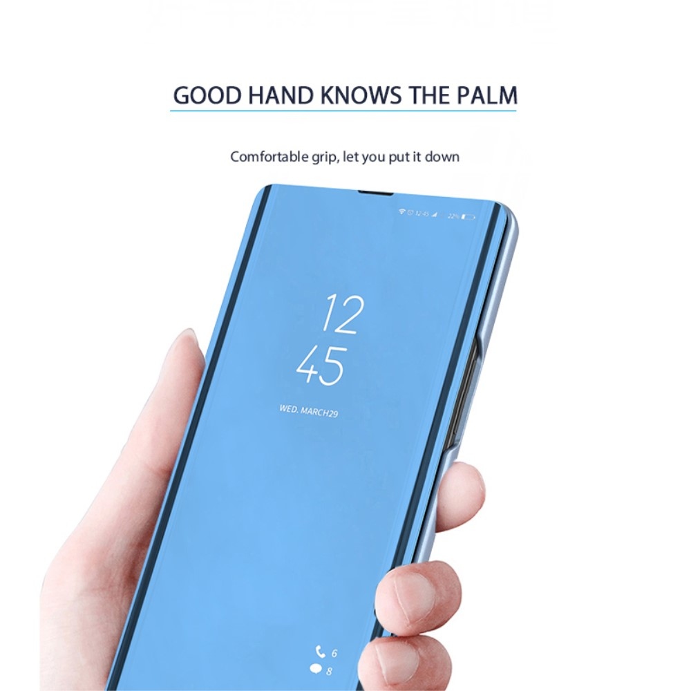 Átlátszó zárófedél matt előlappal Samsung Galaxy A05s készülékre - kék
