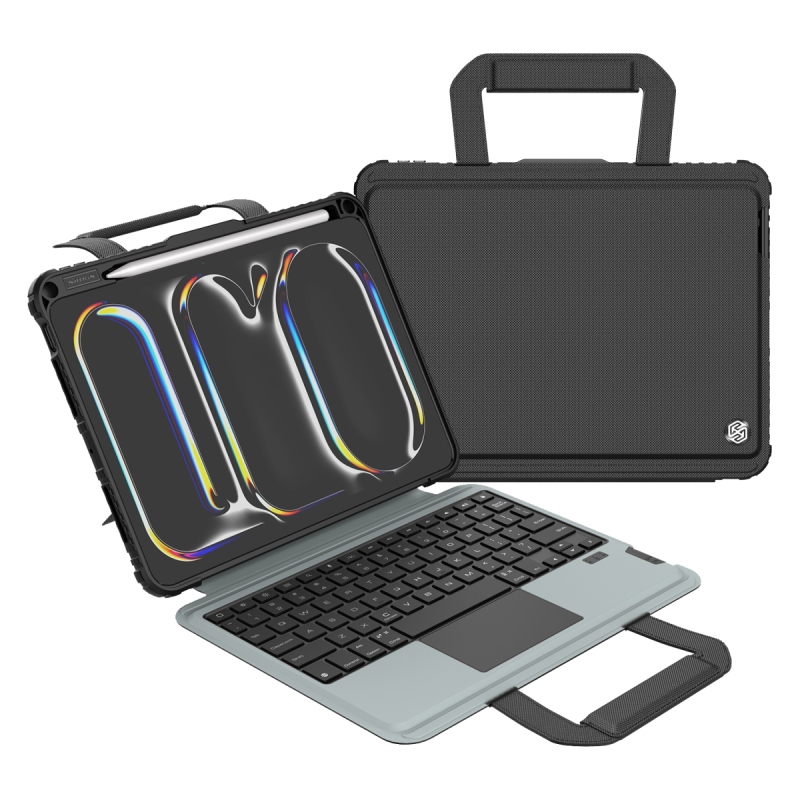 Nillkin Bumper GO billentyűzet tok (háttérvilágításos verzió) iPad Pro 11 2024 Fekete