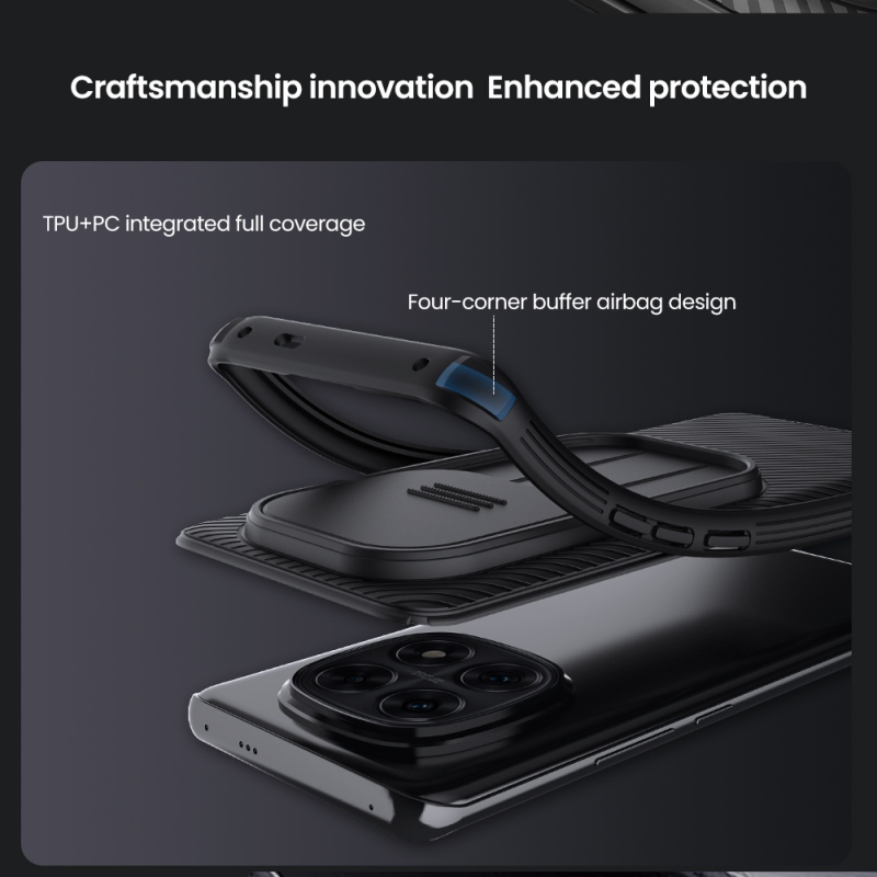 Nillkin CamShield PRO hátlap Xiaomi Redmi Note 14 Pro+ 5G Sötétzöld
