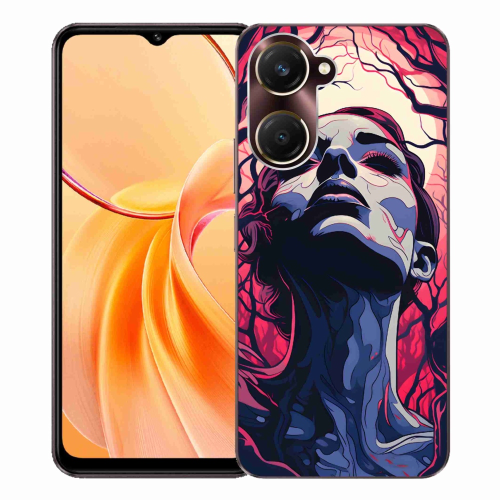 Gélburkolat mmCase a Vivo Y28s 5G-n - absztrakt arc