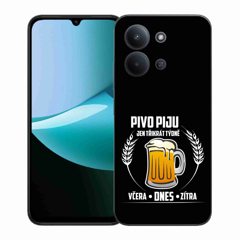 Gél borítás mmCase a Xiaomi Redmi 15C 4G (171mm)/Poco C85 4G (171mm) - sör motívum fekete háttérrel