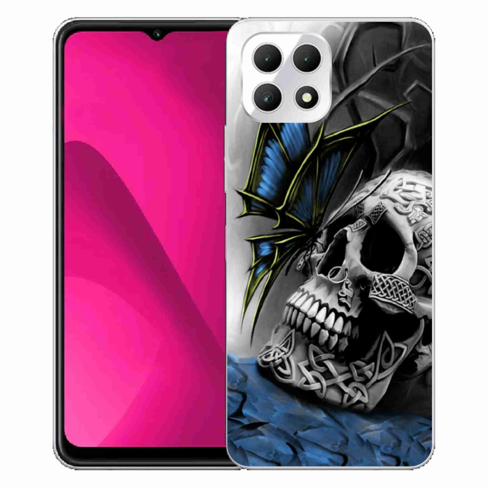 Zselés borítás mmCase a T-Mobile T Phone 2 készülékhez - pillangó és koponya