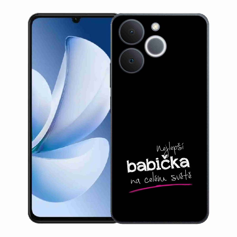 Gél borító mmCase a Realme Note 70T - legjobb nagymama 4 fekete háttérrel