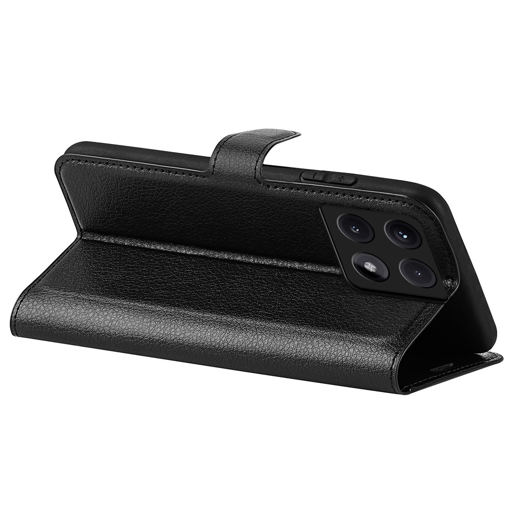 Litchi könyv tok Xiaomi 14T Pro-hoz - fekete