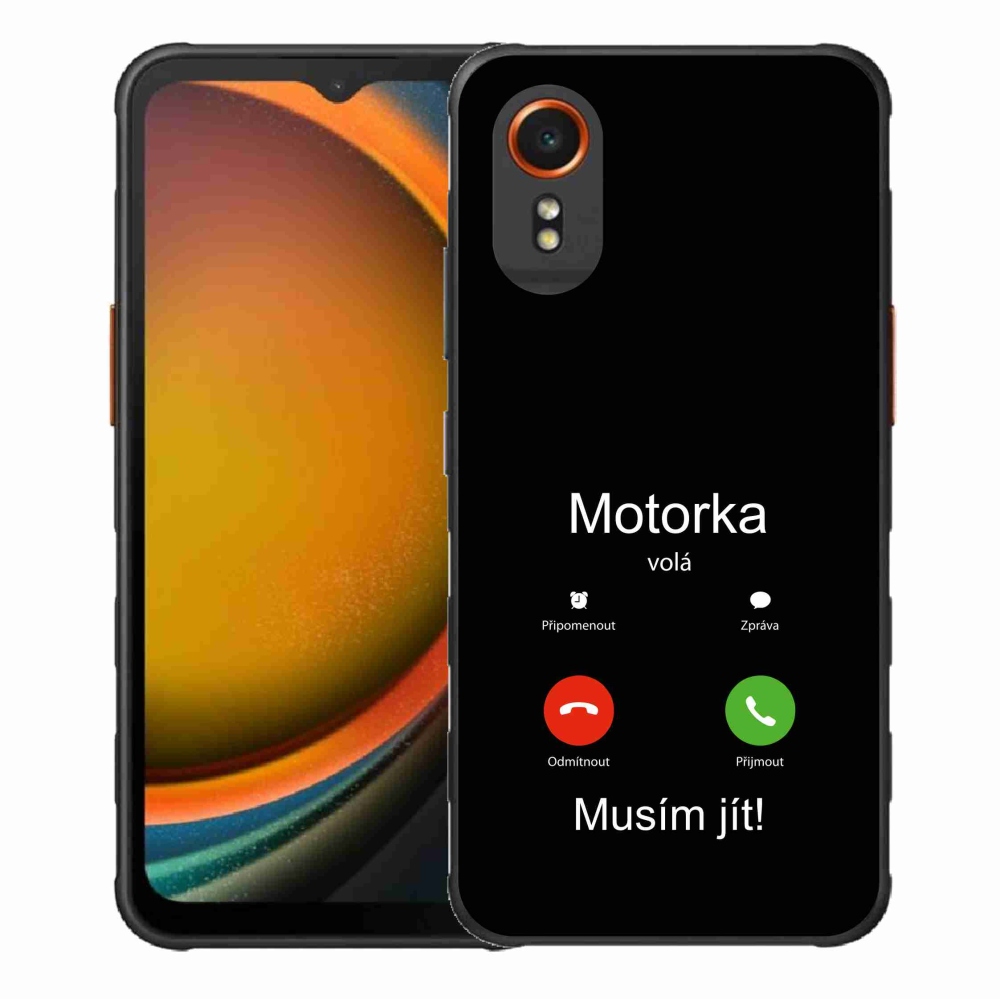 Gél borítás mmCase Samsung Galaxy Xcover 7 készülékhez - motoros hívások fekete háttérrel