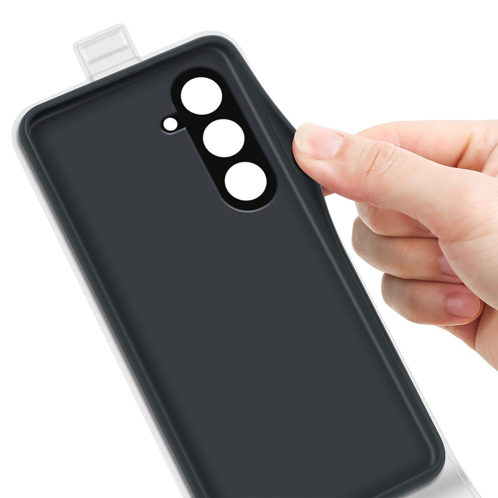 Függőleges könyvtáska Samsung Galaxy S23 FE készülékhez - fehér