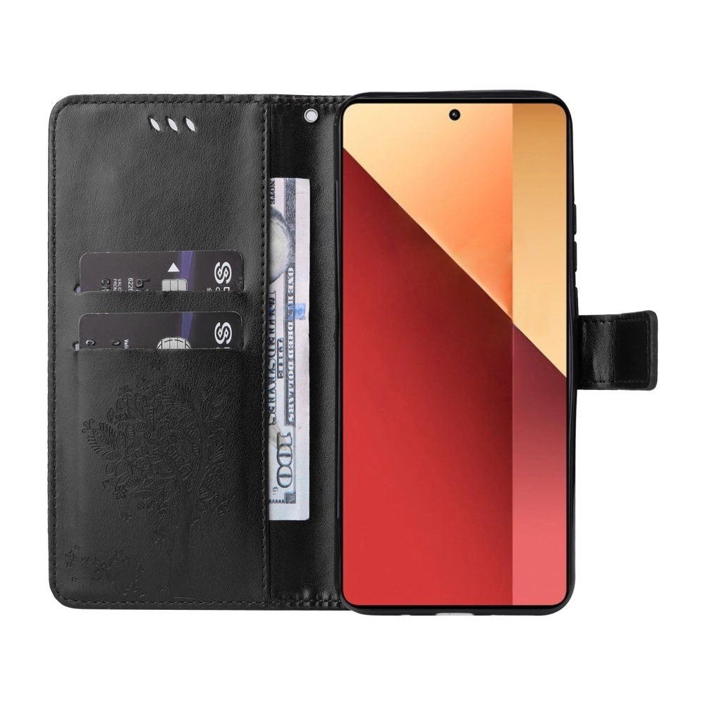 Fák könyv tokja Xiaomi Redmi Note 13 Pro 4G/Poco M6 Pro - fekete