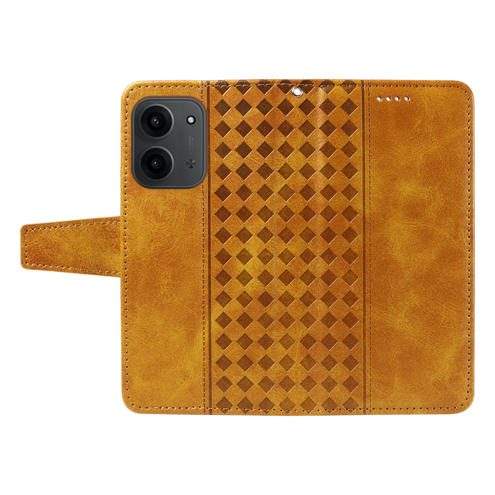 Rácsos könyvtáska Xiaomi Redmi 15C 4G/5G (173mm) - sárga
