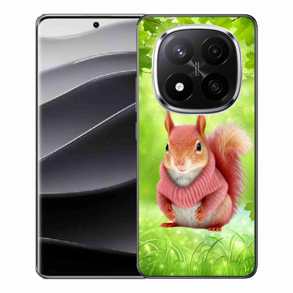 Gél borítás mmCase a Xiaomi Redmi Note 14 Pro+ 5G számára - mókus pulóverben