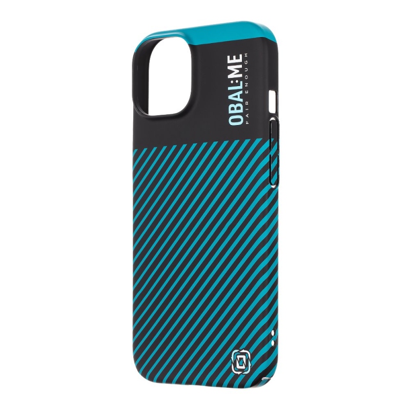 Borító:ME Flossy Stripes Cover for Apple iPhone 15 Fekete/Teal