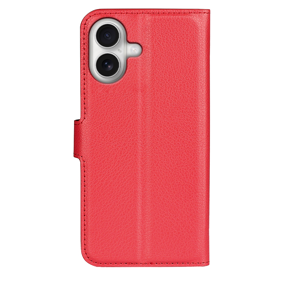Litchi könyvtáska iPhone 17 készülékhez - piros