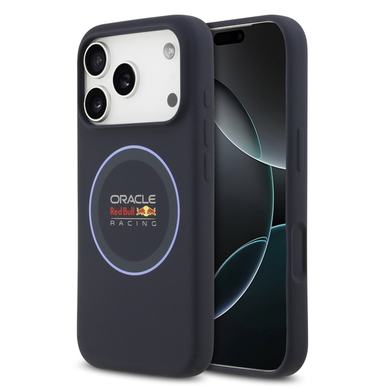 Red Bull szilikon kék gyűrűs MagSafe hátlap iPhone 17 Pro tengerészgyalogsághoz