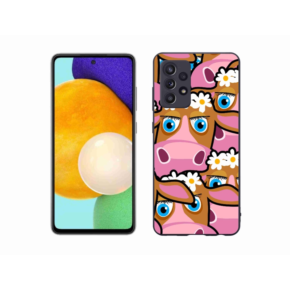 Gél borítás mmCase Samsung Galaxy A52s 5G - rajzfilm tehenekhez