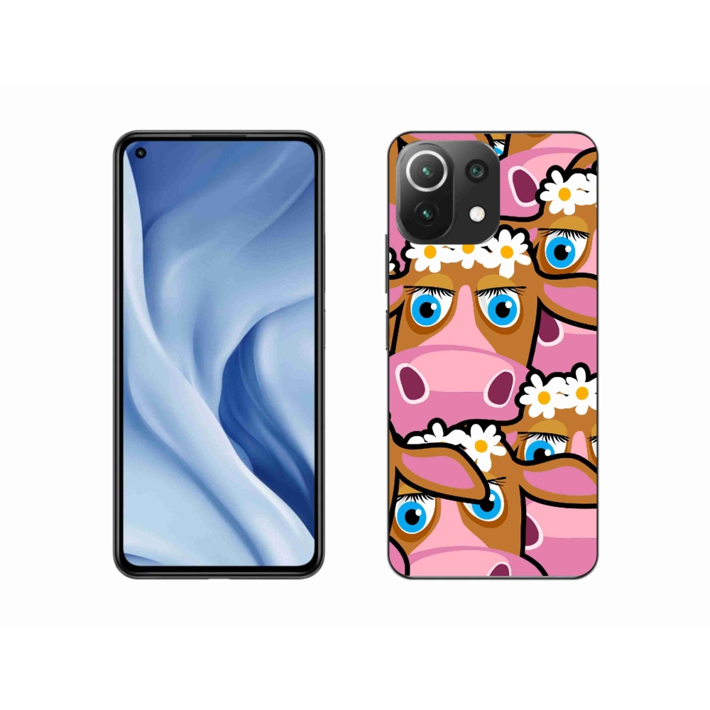 Gél borítás mmCase a Xiaomi Mi 11 Lite 4G/5G-hez - karikatúrás tehenek