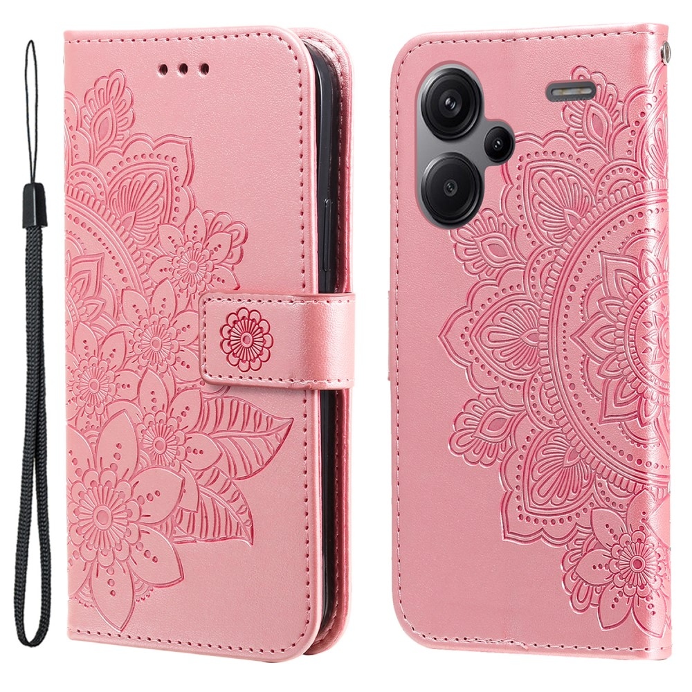 Mandala könyv tok Xiaomi Redmi Note 13 Pro+ 5G - rózsaszínű