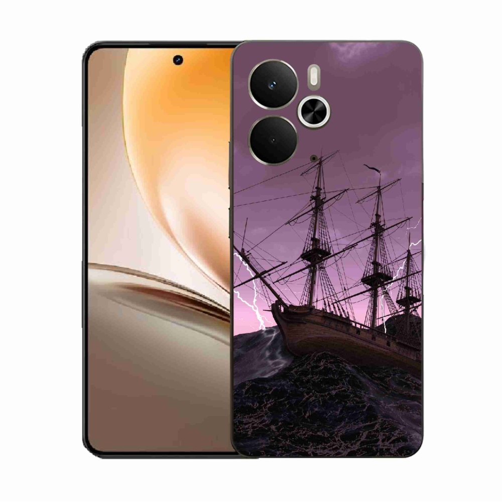 Gél borítás mmCase a Realme 14 5G számára - hajó a viharban