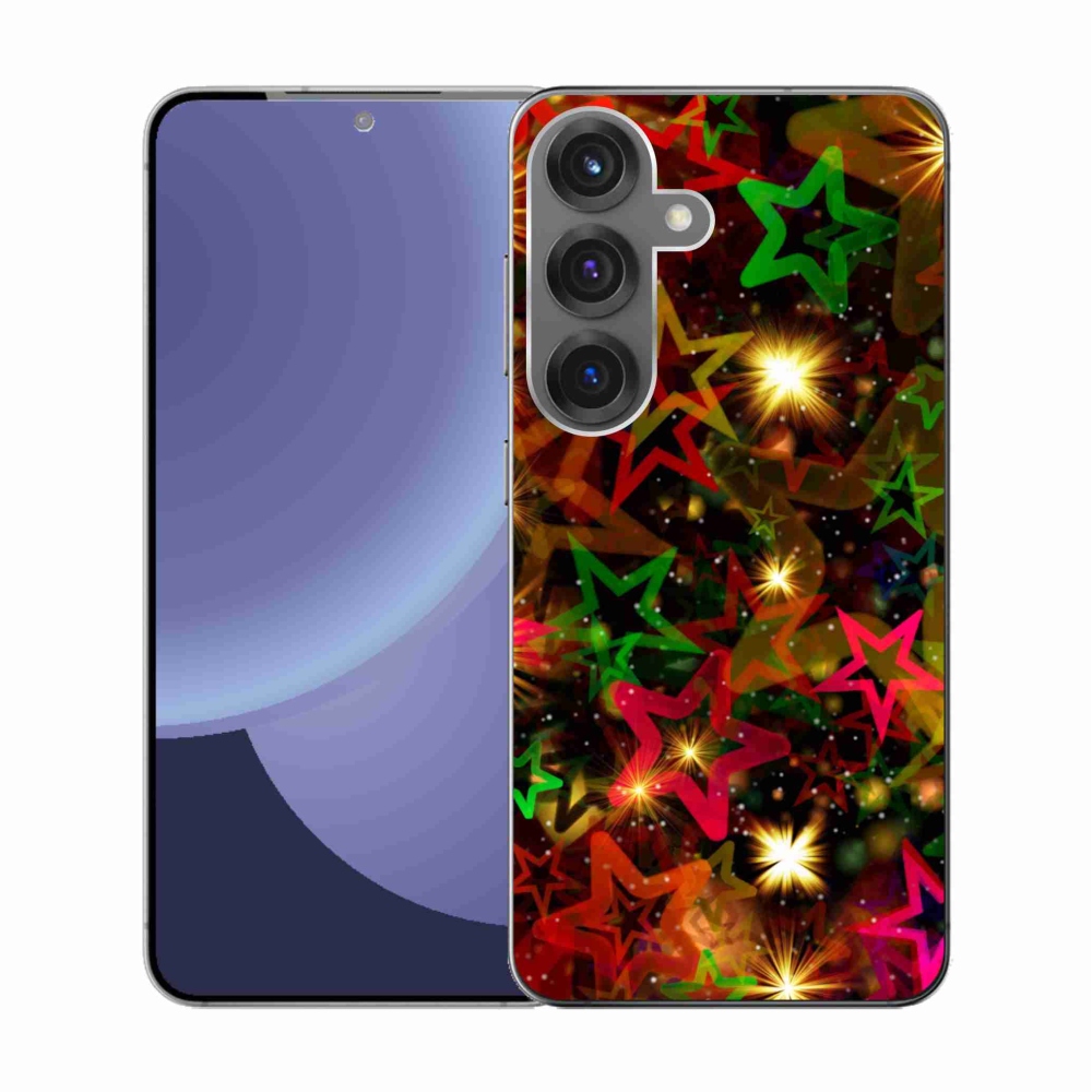 Gél védőhuzat mmCase Samsung Galaxy S25 készülékhez - színes csillagok