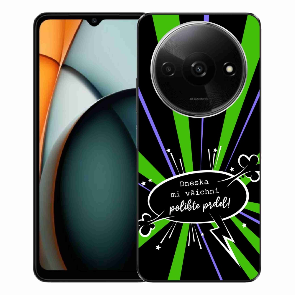 Gél borító mmCase a Xiaomi Redmi A3-hoz - vicces szöveg 15 fekete háttérrel