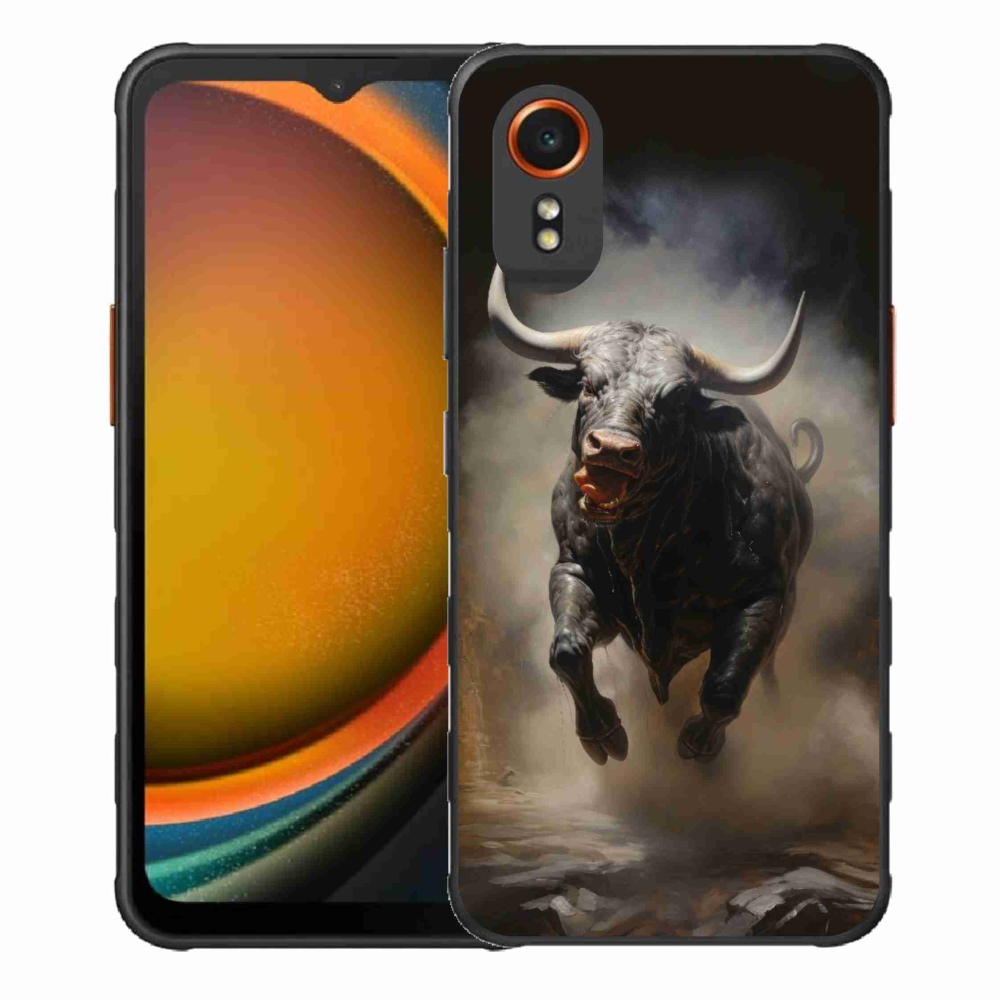 Gél borítás mmCase Samsung Galaxy Xcover 7 - dühös bika - Samsung Galaxy Xcover 7 tok