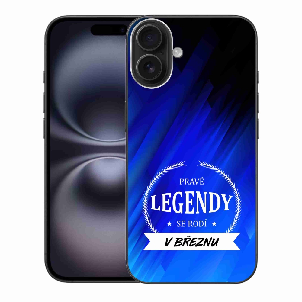 Gél borítás mmCase iPhone 16 Plus készülékhez - Március legendái kék háttérrel